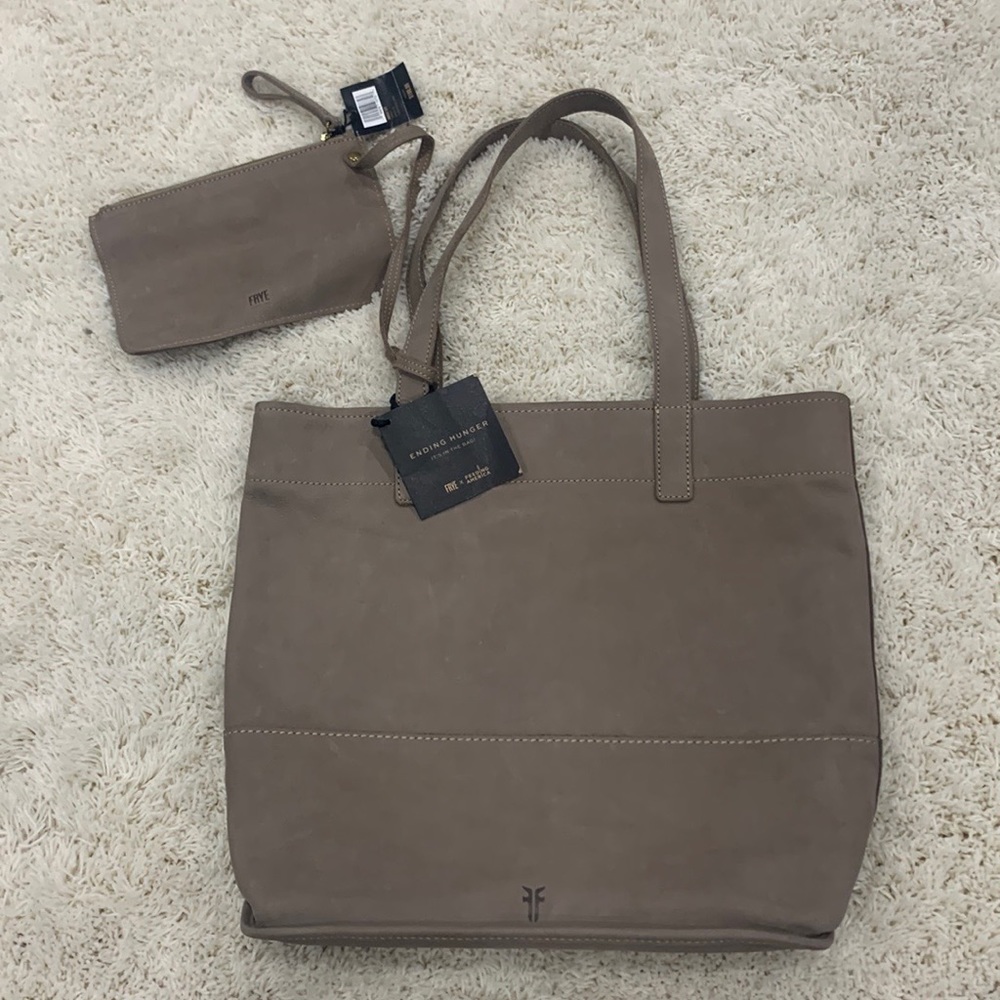 Frye Leather Harvest Tote -GREY-